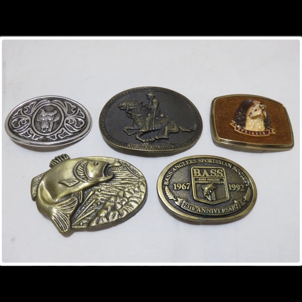 Vintage belt buckles set of 5